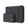 Inateck LB01006/S1 borsa per laptop con tasca per accessori, 14 pollici, nero/grigio