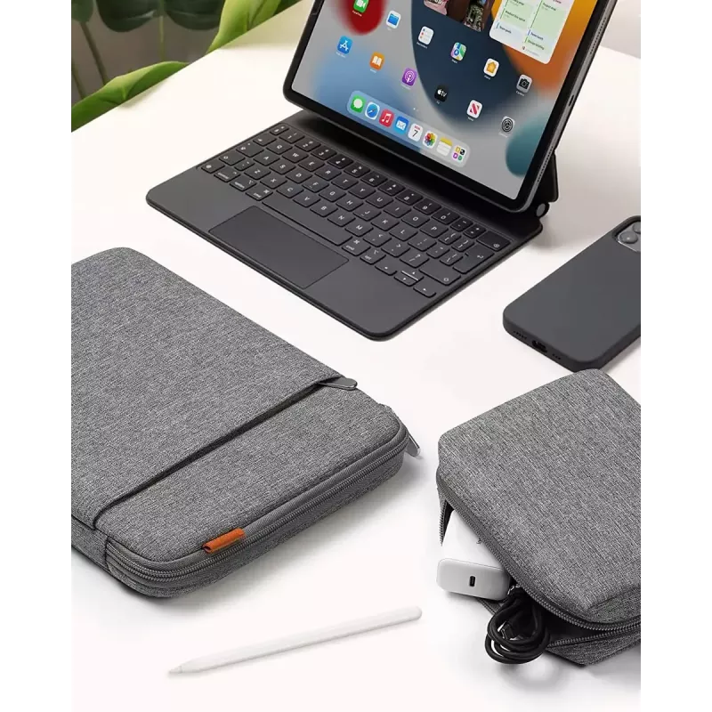 Inateck LB01006/S1 borsa per laptop con tasca per accessori, 13,3 pollici, grigio