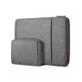 Inateck LB01006/S1 borsa per laptop con tasca per accessori, 13,3 pollici, grigio