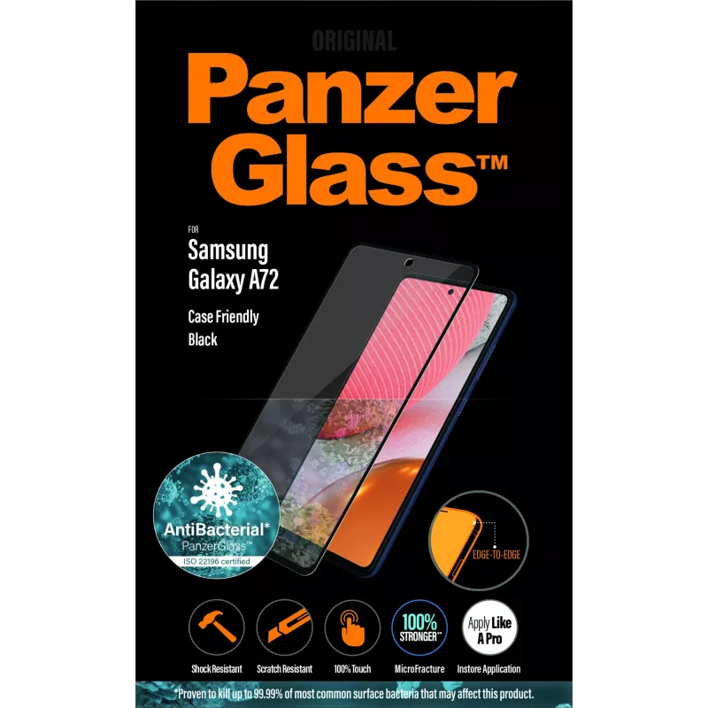Vetro protettivo per display PanzerGlass Samsung Galaxy A72 antigraffio e antiurto