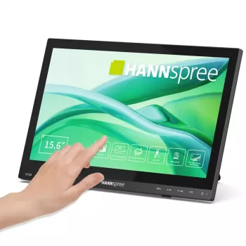 HANNspree HT165HPB monitor touchscreen LCD IPS Full HD 39,6 cm (15,6 pollici) 1920×1080, 15 ms, VESA, altoparlanti, nero
