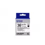 Cartuccia etichetta Epson trasparente LK-7TBN nero/trasparente 36 mm (9 m)