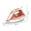 Tefal Virtuo 30 FV2C40E0 ferro da stiro a secco e a vapore piastra in ceramica 2000 W pesca, bianco