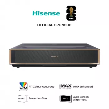 Proiettore HISENSE PT1 3D Smart-TV, nativo 16:9, Wi‑Fi & Ethernet, HDR (HLG), HDMI 2.0/2.1, nero