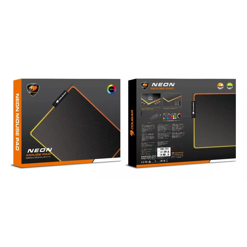 Tappetino per mouse COUGAR Gaming NEON, ARGB, 350x300