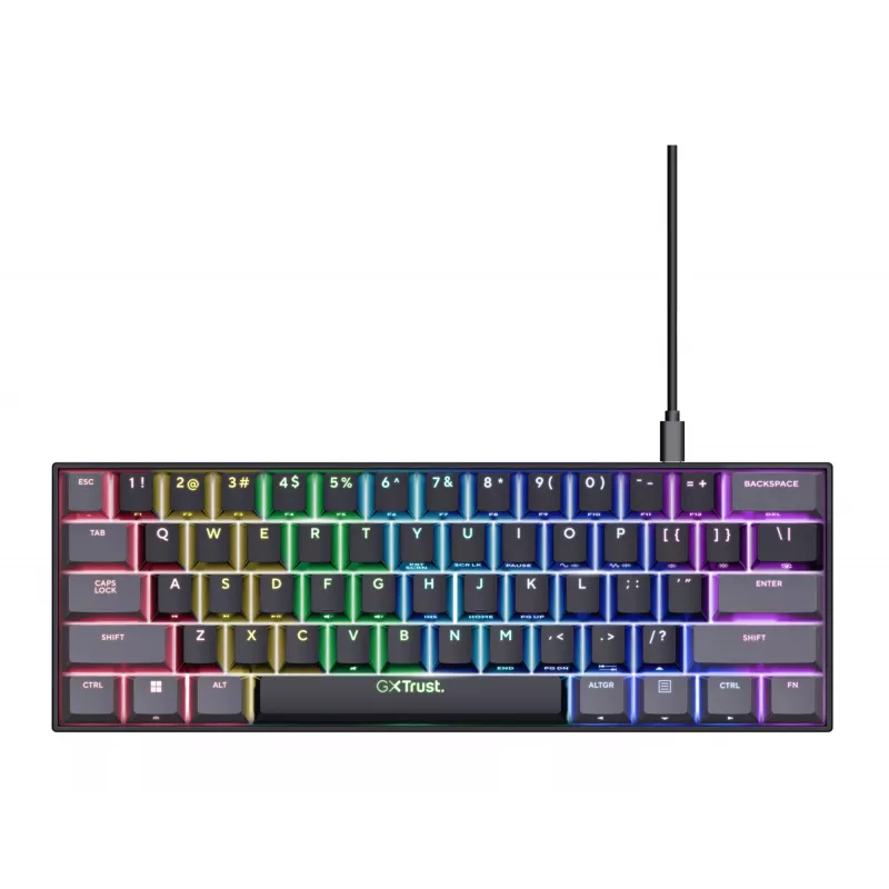 Trust GXT 867 Acira Tastiera Gaming USB QWERTY US-Inglese Nero