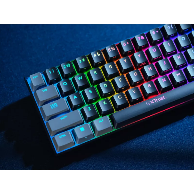 Trust GXT 867 Acira Tastiera Gaming USB QWERTY US-Inglese Nero