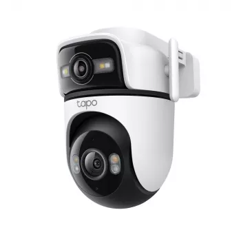 TP-Link Tapo Telecamera di sicurezza Pan/Tilt Outdoor Dual Lens, Telecamera di sicurezza IP, Esterno, Con filo e wireless, Montaggio a soffitto/parete/palo, Bianco, Sferica