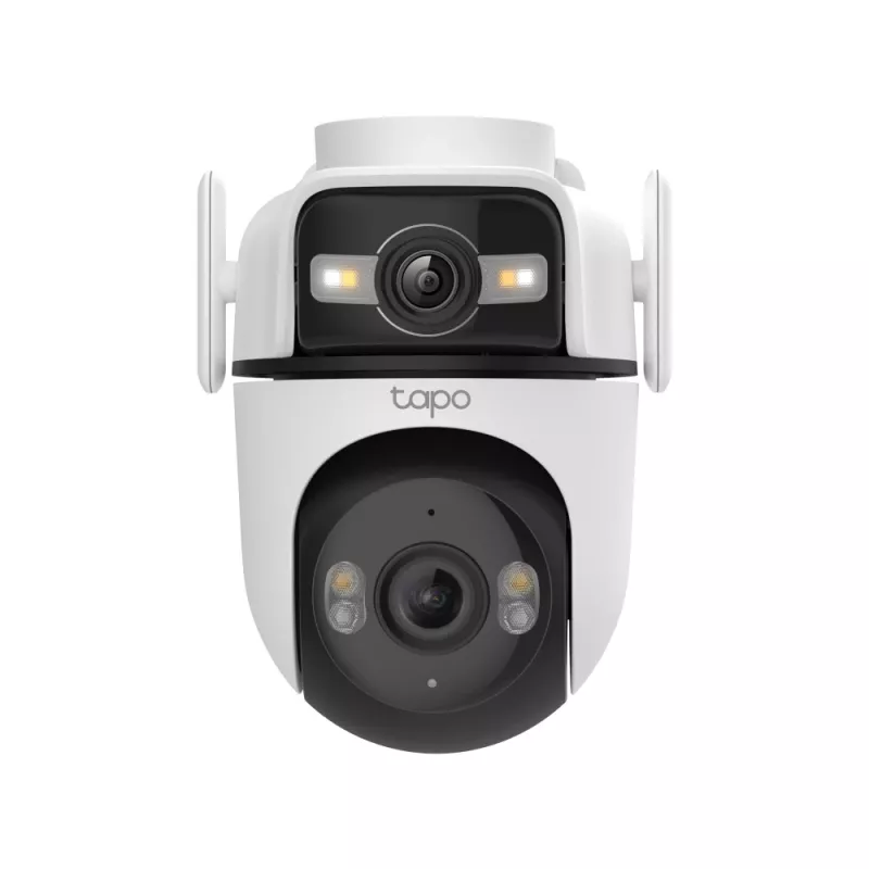 TP-Link Tapo Telecamera di sicurezza Pan/Tilt Outdoor Dual Lens, Telecamera di sicurezza IP, Esterno, Con filo e wireless, Montaggio a soffitto/parete/palo, Bianco, Sferica