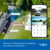 TP-Link Tapo Telecamera di sicurezza Pan/Tilt Outdoor Dual Lens, Telecamera di sicurezza IP, Esterno, Con filo e wireless, Montaggio a soffitto/parete/palo, Bianco, Sferica