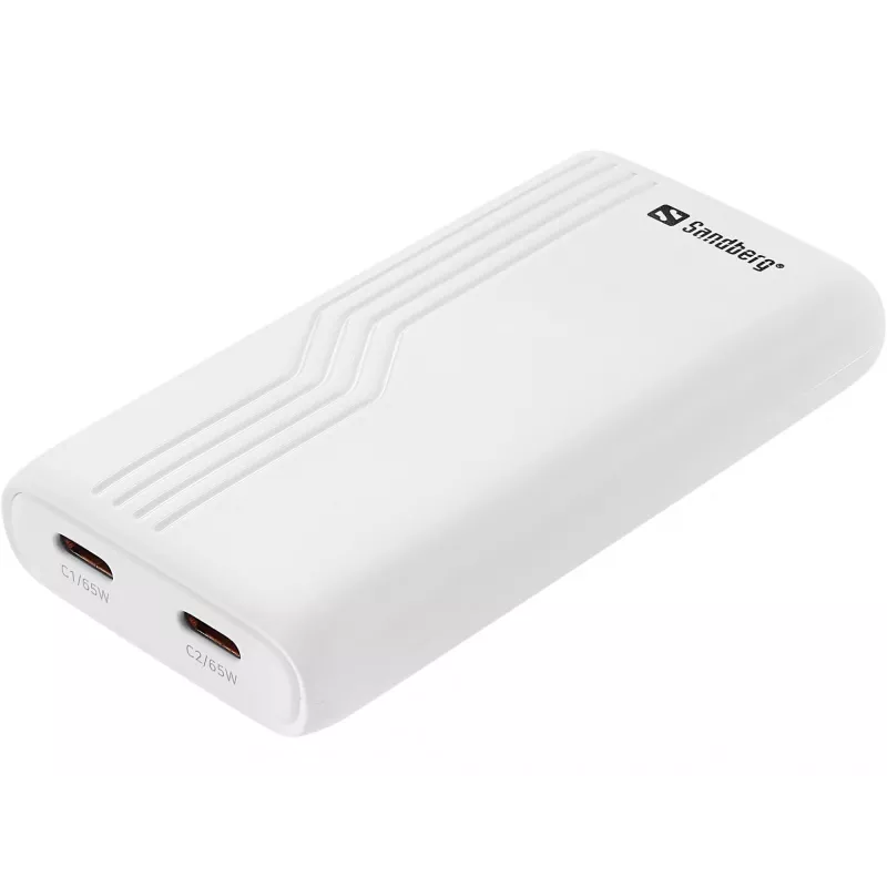 Sandberg 4in1 TravelCharger 65W bianco, per interni, AC, 20 V, bianco