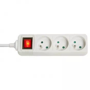 Lindy 73124 prolunga elettrica 3 uscite AC per interni bianco