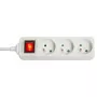 Lindy 73124 prolunga elettrica 3 uscite AC per interni bianco