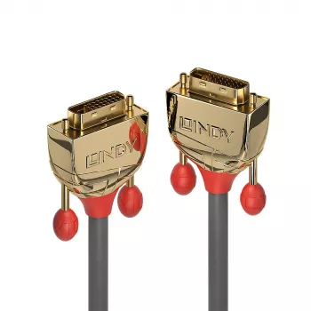 Lindy 10m cavo DVI-D Dual Link, Gold Line, 10 m, DVI-D, DVI-D, connettore maschio, connettore maschio, oro