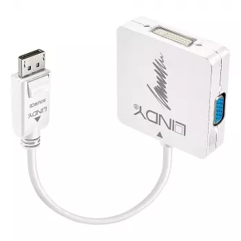 Lindy convertitore attivo DisplayPort 1.2 a HDMI 1.4, DVI e VGA