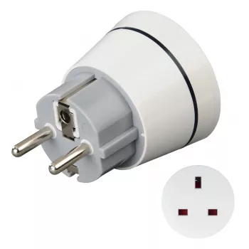 Hama 00223452 adattatore da viaggio tipo F tipo G (UK) bianco