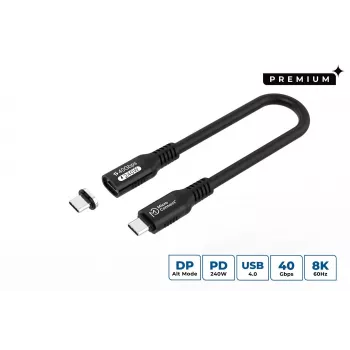 Cavo USB4 Gen 3x2 USB-C a USB-C MicroConnect MC-LS-USB4CC0.15, 0,15 m, nero