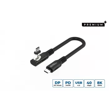 Cavo USB4 Gen 3x2 USB-C a USB-C MicroConnect MC-LS-USB4CC0.15-A – 0,15 m, nero