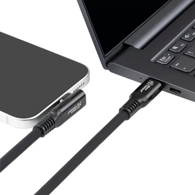 Cavo USB4 Gen 3x2 USB-C a USB-C MicroConnect MC-LS-USB4CC0.15-A – 0,15 m, nero