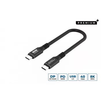 Microconnect USB4CC015 cavo USB USB4 Gen 3x2 0,15 m USB-C nero