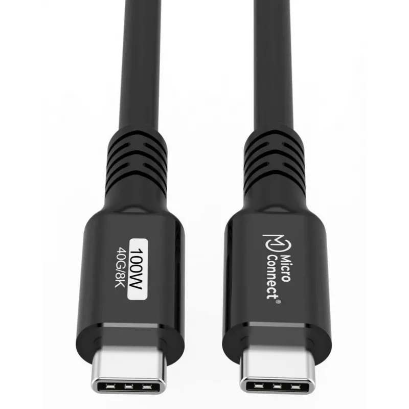 Microconnect USB4CC015 cavo USB USB4 Gen 3x2 0,15 m USB-C nero