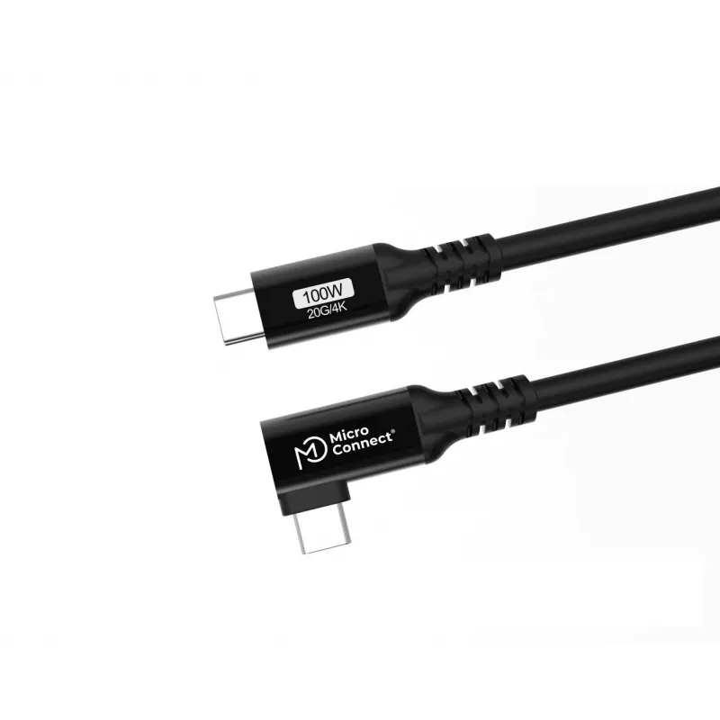 Cavo USB-C a USB-C MicroConnect USB3.2CC015-A, USB 3.2 Gen 2x2, 20 Gbit/s, 0,15 m, nero