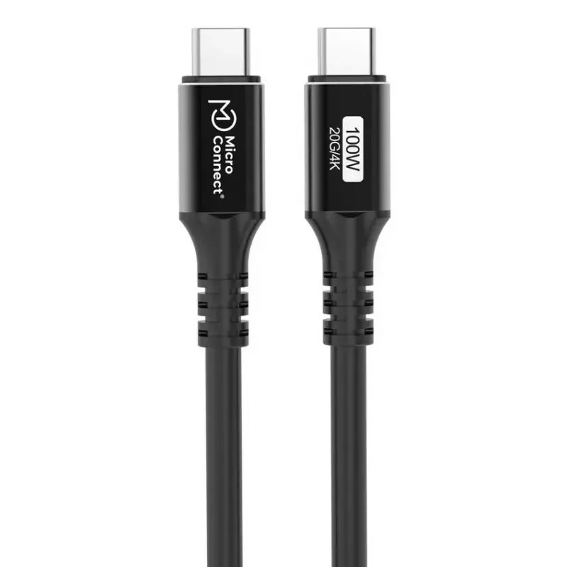 Cavo USB-C a USB-C MicroConnect USB3.2CC015 – USB 3.2 Gen 2x2, 0,15 m, nero
