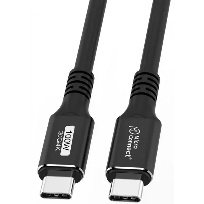 Cavo USB-C a USB-C MicroConnect USB3.2CC015 – USB 3.2 Gen 2x2, 0,15 m, nero