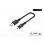Cavo USB Microconnect USB3.2AC015 USB 3.2 Gen 2 (3.1 Gen 2) 0,15 m USB-C USB-A nero