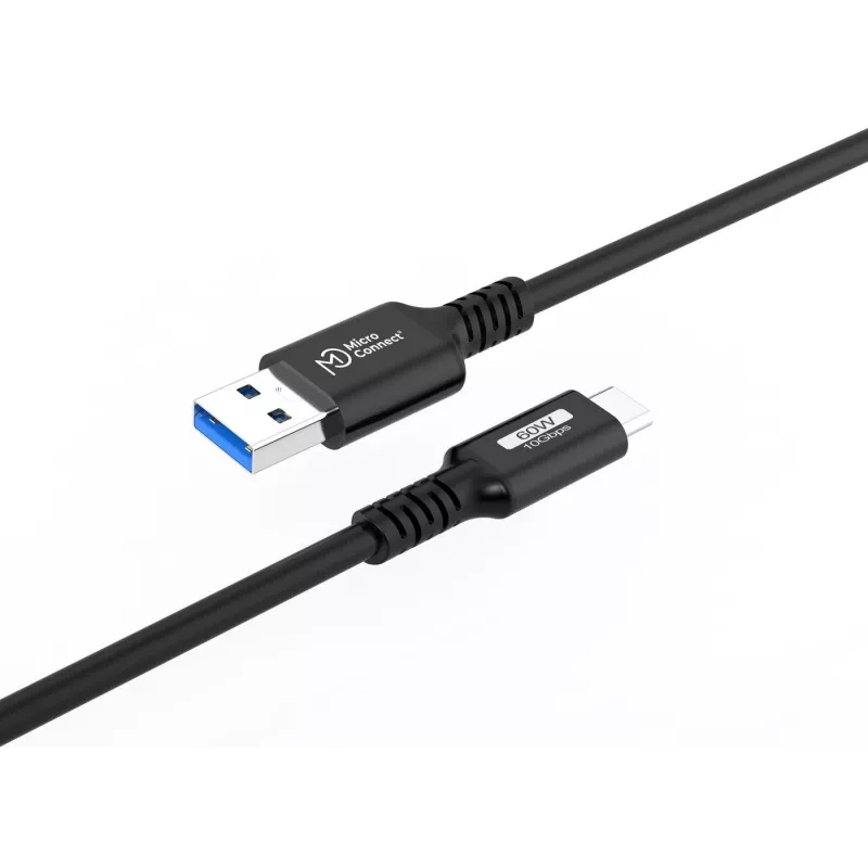 Cavo USB Microconnect USB3.2AC015 USB 3.2 Gen 2 (3.1 Gen 2) 0,15 m USB-C USB-A nero