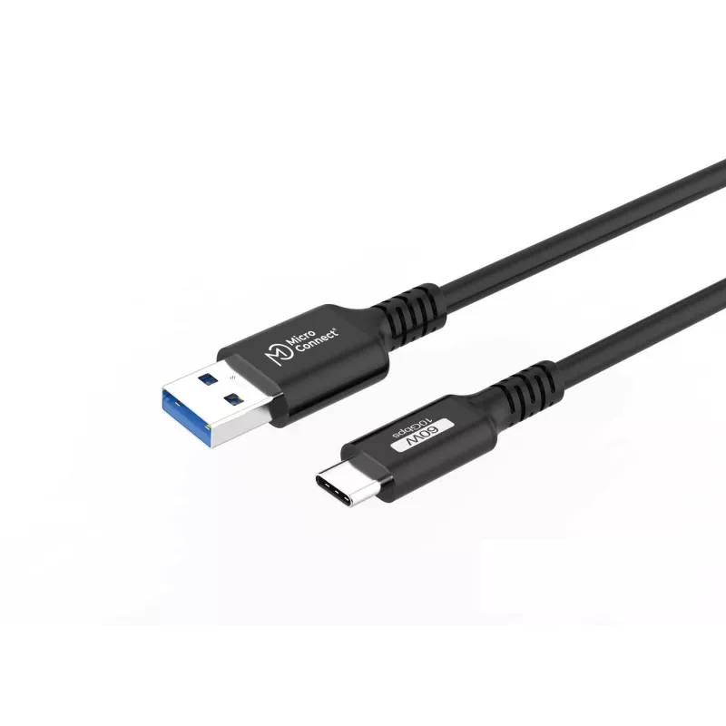 Cavo USB Microconnect USB3.2AC015 USB 3.2 Gen 2 (3.1 Gen 2) 0,15 m USB-C USB-A nero