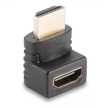 Adattatore ad angolo retto 90 gradi Lindy connettore femmina HDMI su connettore maschio HDMI verso l'alto