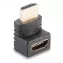 Adattatore ad angolo retto 90 gradi Lindy connettore femmina HDMI su connettore maschio HDMI verso l'alto