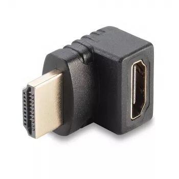 Adattatore ad angolo retto 90 gradi Lindy connettore femmina HDMI su connettore maschio HDMI verso l'alto