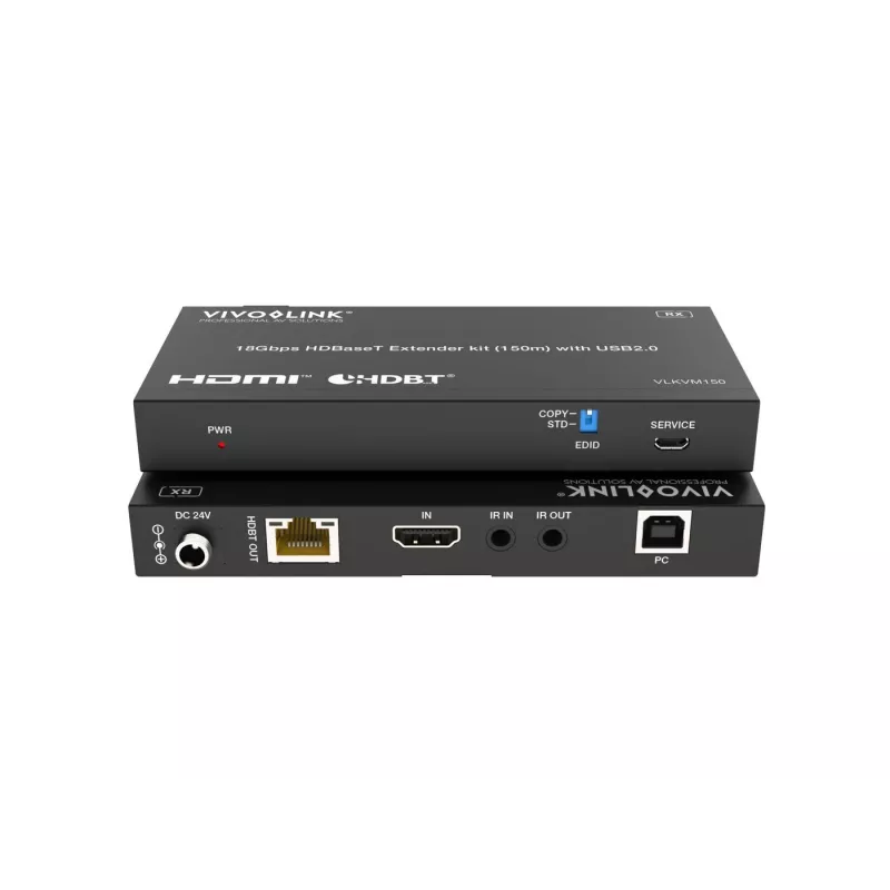 Kit KVM VivoLink VLKVM150 extender KVM HDBaseT 18Gbps, portata fino a 150 m