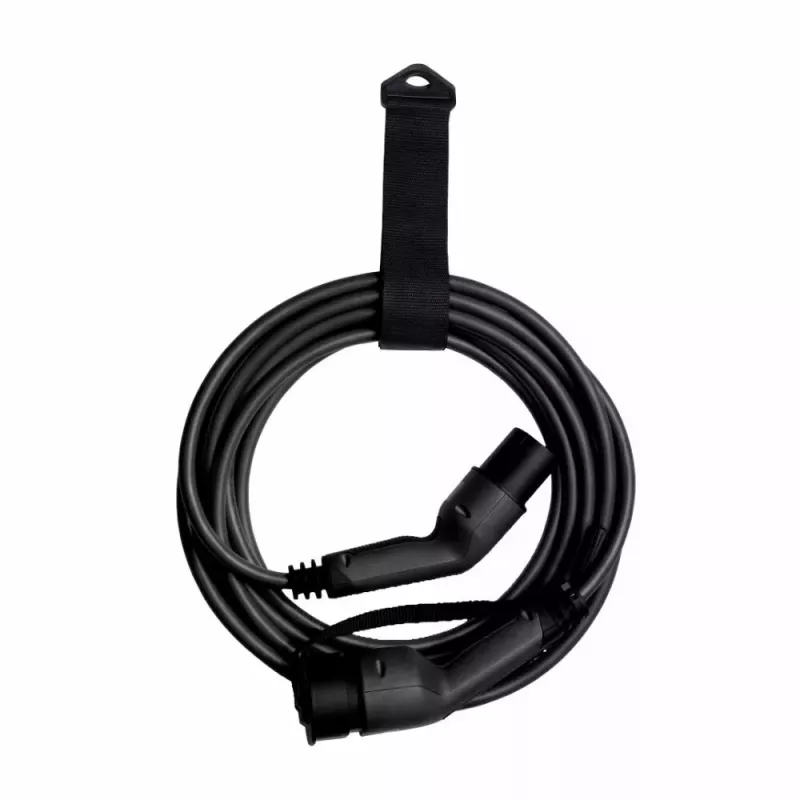 Cavo di ricarica DEFA eConnect Type 2–Type 2 7,5 m, 13,8 kW, 20 A, 480 V, nero