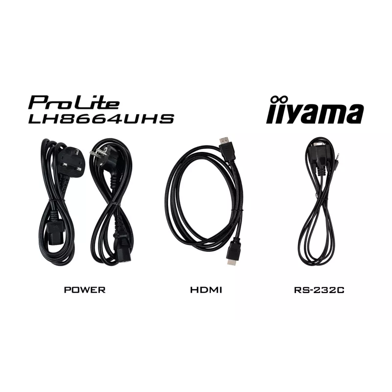 Display piatto per digital signage IIYAMA LH8664UHS-B3AG — 85,6 pollici (2,17 m) 3840x2160 4K IPS, 450 cd/m², Wi‑Fi, Android, 24/7, nero