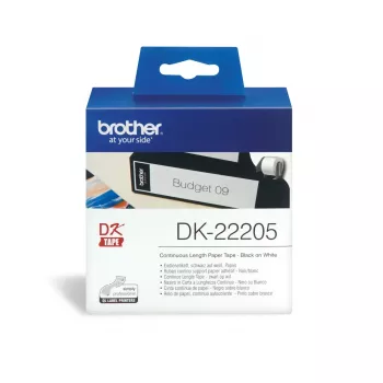 Etichetta continua Brother DK22205 nero su bianco 6,2 cm x 30,48 m