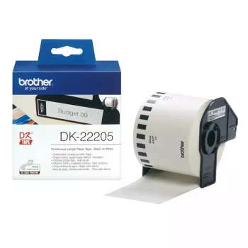 Etichetta continua Brother DK22205 nero su bianco 6,2 cm x 30,48 m