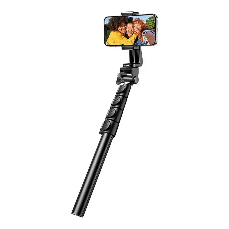 Selfie stick UGREEN LP680 Bluetooth con telecomando, estensibile fino a 1,7 m, altezza massima 180 cm, compatibilità universale, nero