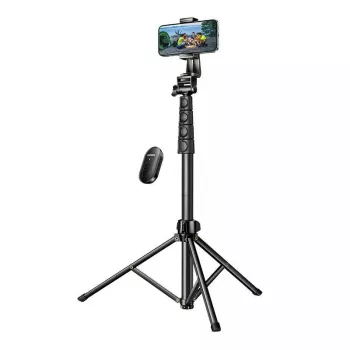 Selfie stick UGREEN LP680 Bluetooth con telecomando, estensibile fino a 1,7 m, altezza massima 180 cm, compatibilità universale, nero