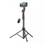 Selfie stick UGREEN LP680 Bluetooth con telecomando, estensibile fino a 1,7 m, altezza massima 180 cm, compatibilità universale, nero