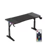 Scrivania da gaming regolabile in altezza huzaro Hero 3.6 RGB nero — 1400×600 mm, altezza 560–790 mm, illuminazione RGB, gambe a H
