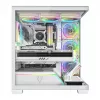 Case PC MODECOM VOLCANO STELLAR PLUS ARGB MIDI 8F BIANCO — Mid-Tower, ATX, vetro temperato, illuminazione ARGB, 8 ventole, GPU fino a 42 cm