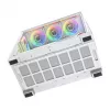 Case PC MODECOM VOLCANO STELLAR PLUS ARGB MIDI 8F BIANCO — Mid-Tower, ATX, vetro temperato, illuminazione ARGB, 8 ventole, GPU fino a 42 cm