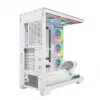 Case PC MODECOM VOLCANO STELLAR PLUS ARGB MIDI 8F BIANCO — Mid-Tower, ATX, vetro temperato, illuminazione ARGB, 8 ventole, GPU fino a 42 cm
