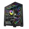 Case PC Mid-Tower MODECOM VOLCANO STELLAR PLUS ARGB MIDI, 5 ventole frontali, vetro temperato, USB-C