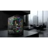 Case PC Mid-Tower MODECOM VOLCANO STELLAR PLUS ARGB MIDI, 5 ventole frontali, vetro temperato, USB-C