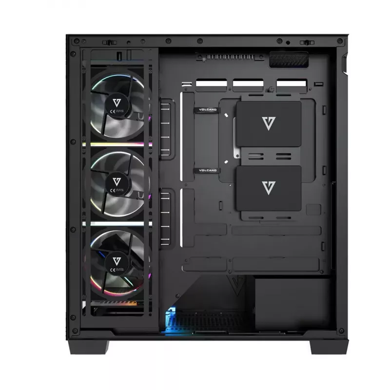 Case PC Mid-Tower MODECOM VOLCANO STELLAR PLUS ARGB MIDI, 5 ventole frontali, vetro temperato, USB-C