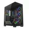 Case PC Mid-Tower MODECOM VOLCANO STELLAR PLUS ARGB MIDI, 5 ventole frontali, vetro temperato, USB-C